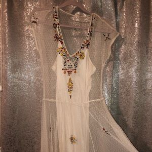 Biya Multicolored Embroider Stone Dress